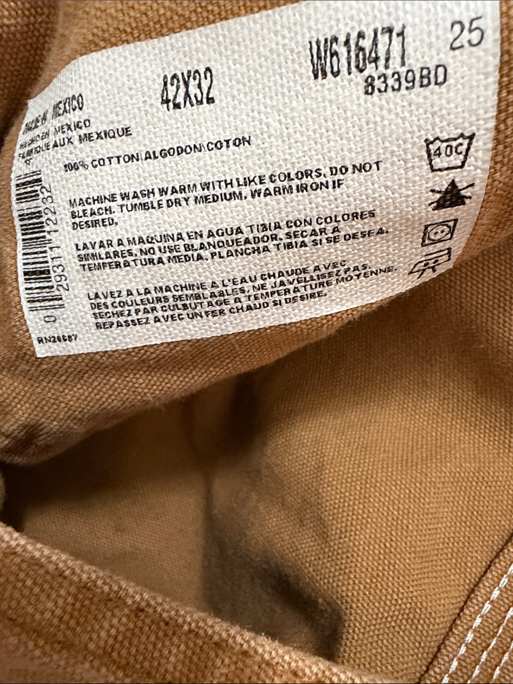 Vintage Style Dickies Duck Canvas Overalls 42 x 32 - Picture 3 of 16